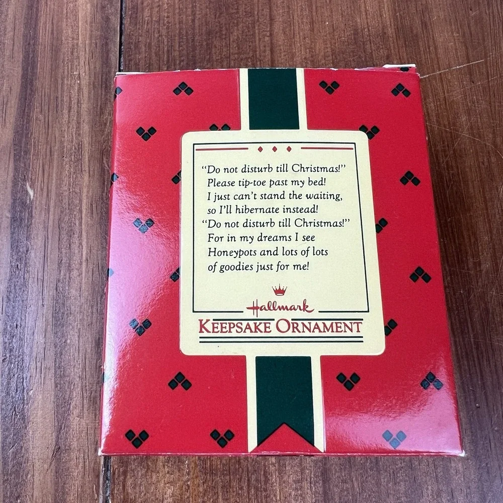 Do Not Disturb Bear`1985`Please Do Not Disturb Till Christmas-Hallmark Ornament
